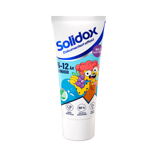 Junior Toothpaste Mild Fruit Flavour 6-12yrs old - Solidox Tannkrem Junior 50ml