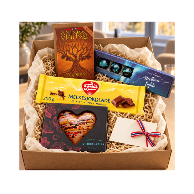 Norwegian Chocolate Treasures Gift Box - 4-Piece Premium Bundle