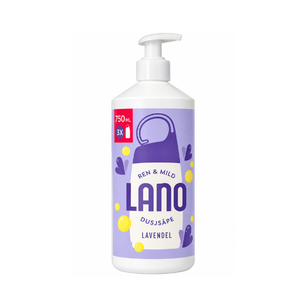 Lavender Shower Gel - Lano Dusjsåpe Lavendel 750ml