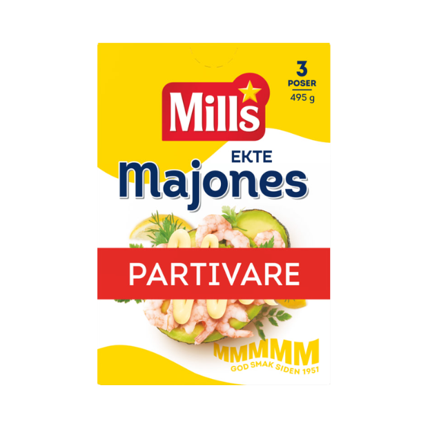 Real Mayonnaise 3-Pack - Majones Ekte 3pk 495g Mills