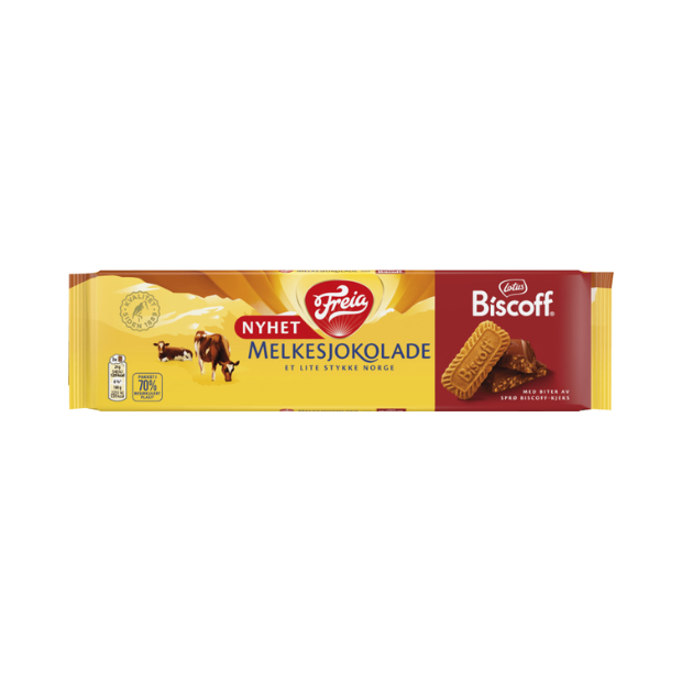 Milk Chocolate with Biscoff - Melkesjokolade Biscoff 190g Freia