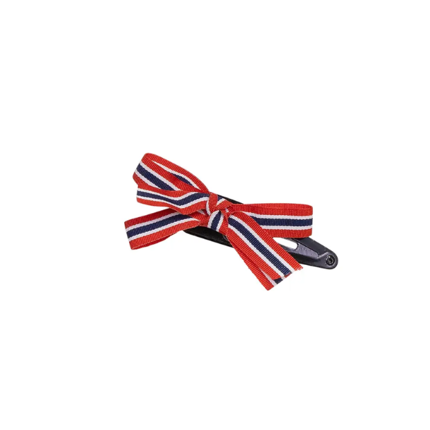 Hair clip with a bow in red, white, blue (Hårklemme m/sløyfe i rødt, hvit, blått) | Hair Clip | GIFORM