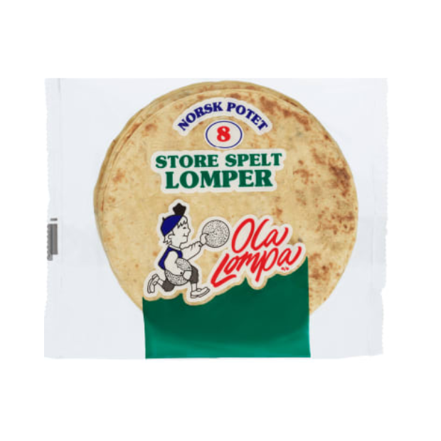 Lomper Spelt 8stk (Lomper Spelt) 270g Ola-Lompa | Lompe | 17th May Food | Ola-Lompa