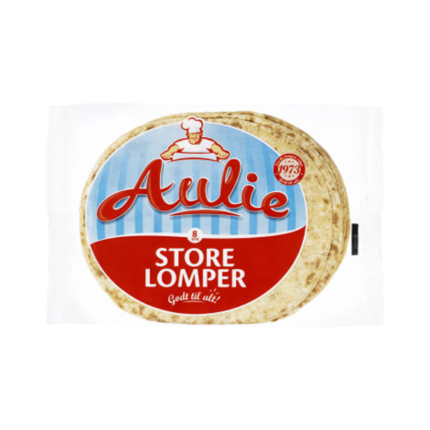 Lomper Big (Store) 8stk Aulie | Lompe | 17th May Food | Aulie