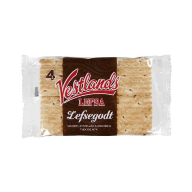 Vestlandslefsa Lefsegodt Choco (Lefsegodt Sjoko) 4-pack 230g | Lefsa | All season, Snacks | Vestlandslefsa