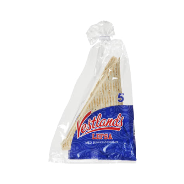 Vestlandslefsa with Sugar & Cinnamon 5-pack (m/Sukker&Kanel) 230g | Lefsa | All season, Snacks, Superdeals | Vestlandslefsa