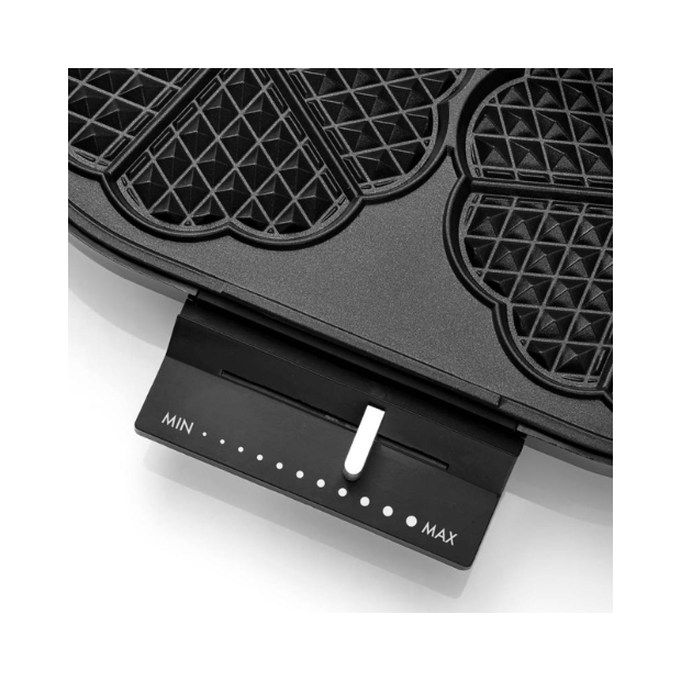 OBH Nordica Deluxe Double Waffle Iron Steel – Dobbelt Vaffeljern Stål