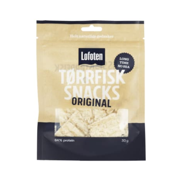 Dried Fish Snack Original - Tørrfisksnacks Original 30g Lofoten