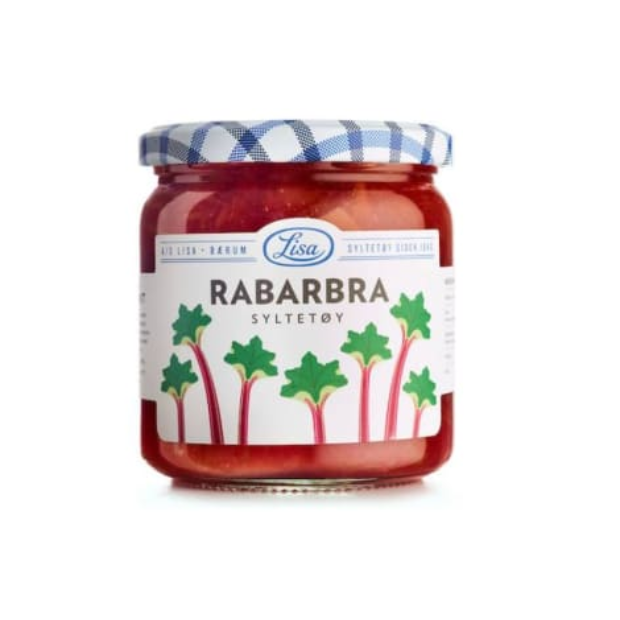 Rhubarb Jam - Rabarbrasyltetøy 420g Lisa