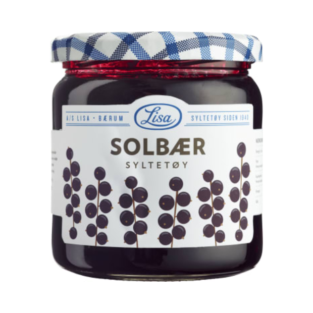 Blackcurrant Jam - Solbærsyltetøy 420g Lisa