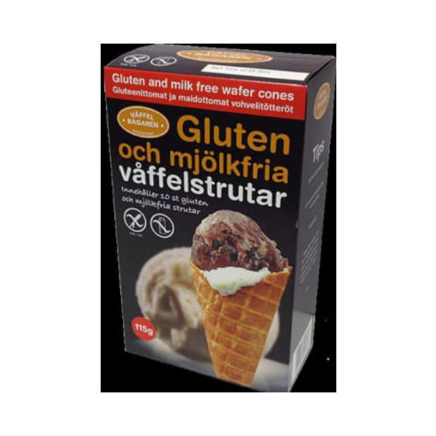 Ice Cream Cones Gluten-Free 10pcs - Iskjeks glutenfri 10stk Våffelbagaren