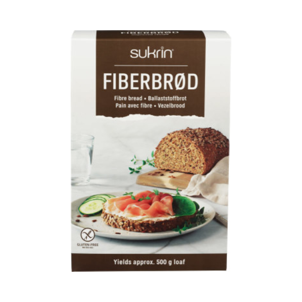 Fiber Bread Mix Gluten-Free - Fiberbrød Mix glutenfri 250g Sukrin