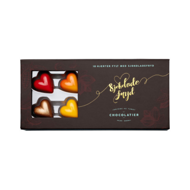 Chocolate Hearts 10 Pieces - Sjokoladehjerter 10biter 120g Jentene På Tunet