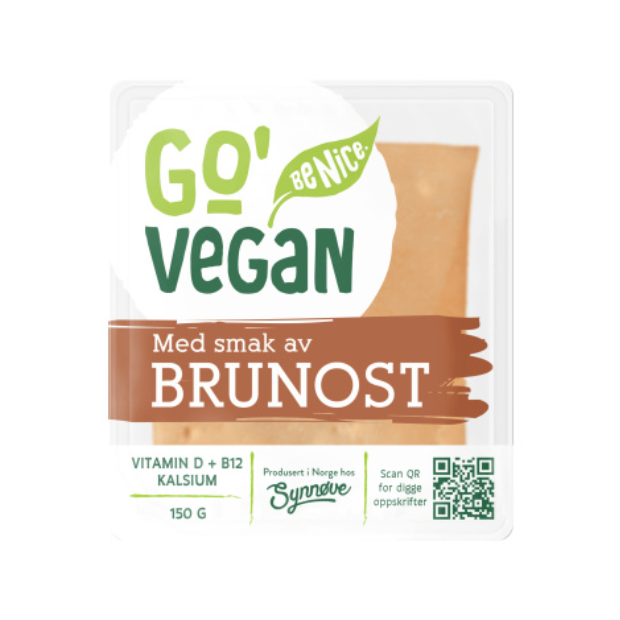Go’Vegan Sliced Brown Cheese Flavor - Go’Vegan skivet Smak Av Brunost 150g