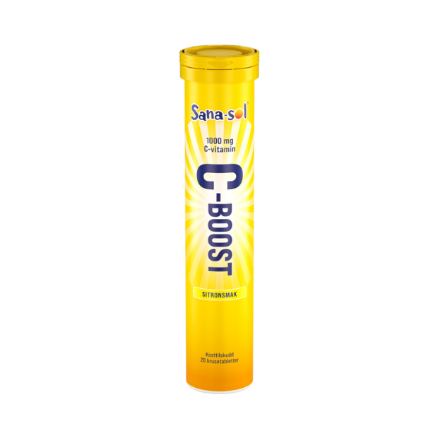 C-Boost Sitronsmak(Lemon Flavour) 1000mg 20stk Sana-Sol