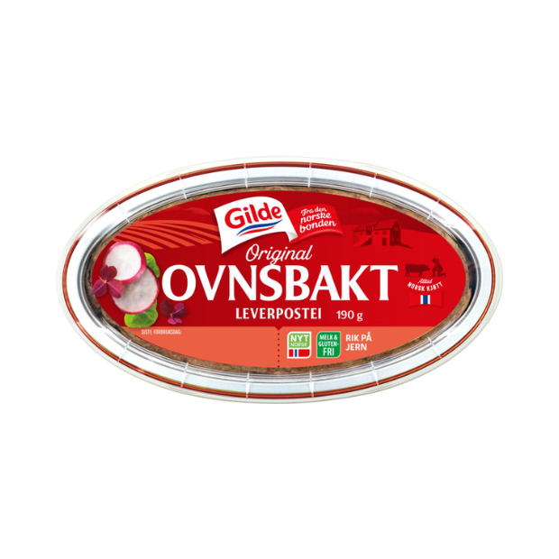 Gilde Oven-Baked Liver Pâté - Leverpostei Ovnsbakt Original 190g Gilde