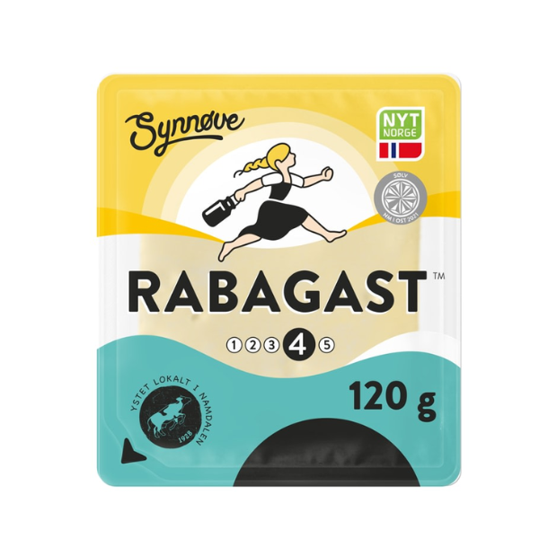 Rabagast Cheese  Sliced - Rabagast Ost skivet 120g Synnøve