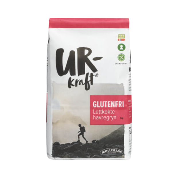 Oatmeal Quick-Cooked Gluten-Free 1kg Urkraft - Havregryn Lettkokte glutenfri | Oatmeal | All season, Breakfast and Cereals, Gluten free, granola, Snacks, Superdeals | Urkraft