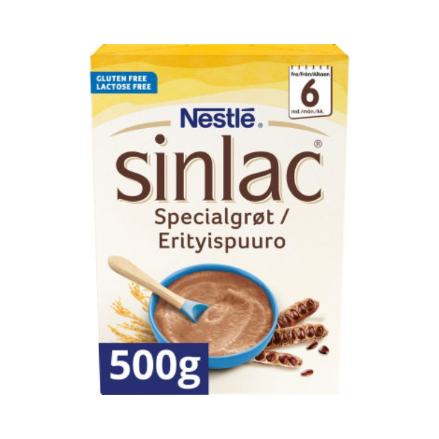 Sinlac Special Porridge 6m 500g - Spesiallgrøt 6m | Baby porridge | All season, Baby Food, Gluten free | Nestle