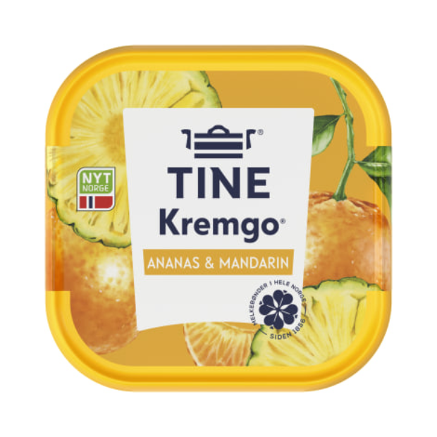 Kremgo Mandarin & Pineapple 125g Tine - Mandarin&Ananas | CREAM CHEESE | All season, Cooking, CREAM CHEESE, Snacks | Tine