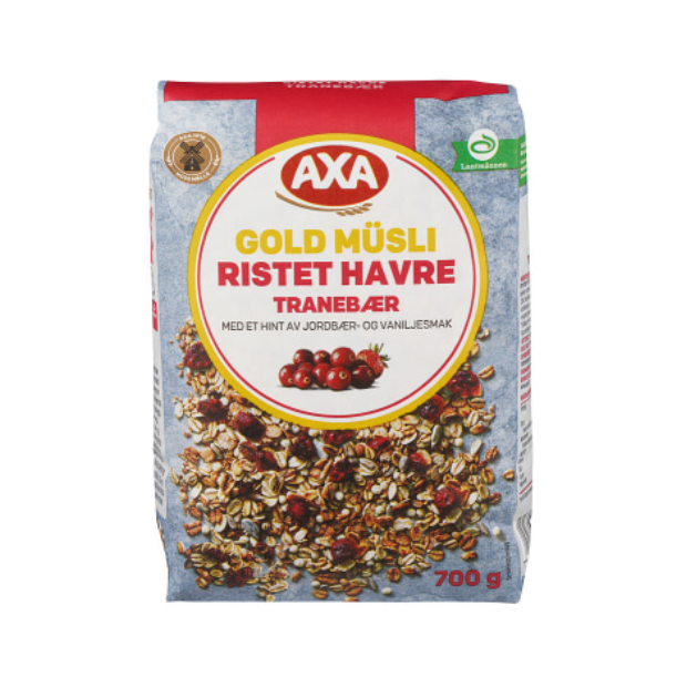 Muesli Roasted Oats & Cranberries - Müsli Ristet Havre&Tranebær 700g Axa