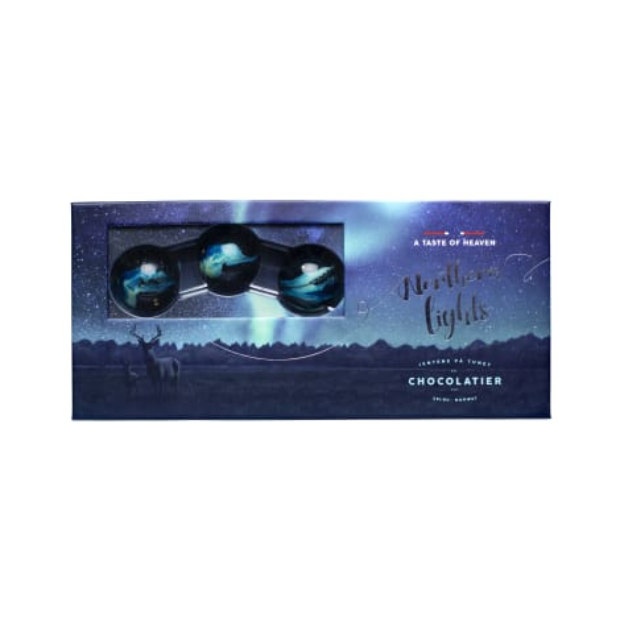Northern Lights Chocolate Assorted Chocolates - Nordlyssjokoladen Konfekt 9bit 80g Jentene På Tunet