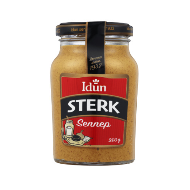 Mustard Strong - Sennep Sterk 250g glass Idun