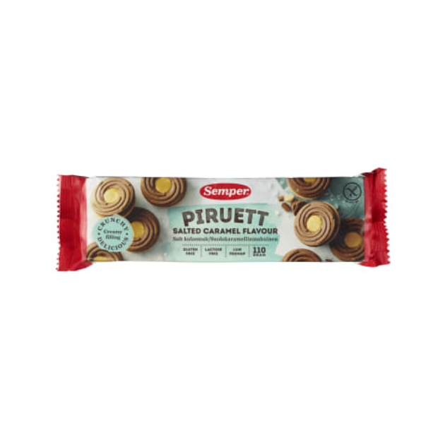 Piruett Biscuits Caramel Gluten-Free 110g Semper - Piruett Kjeks Karamell Gl.Fri | Biscuits | All season, Cookies, Gluten free, Snacks, Superdeals | Semper