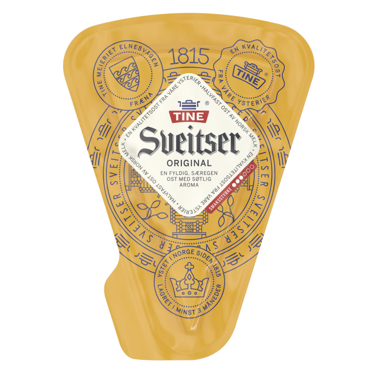 Swiss Cheese 28% with Rind Approx 500g Tine | Yellow Cheese | All season, baking, Party | Sveitser