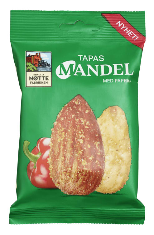 Tapas Almonds Paprika 90g | Mandel Nuts | All season, Party, Snacks | Den lille nøttefabrikken