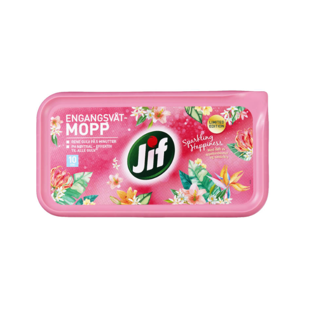 Jif Disposable Wet Mop Sparkling Happiness 10pcs | Disposable wet mop | Disposable Wet Mop, House and Home, Household Cleaning Product | Jif