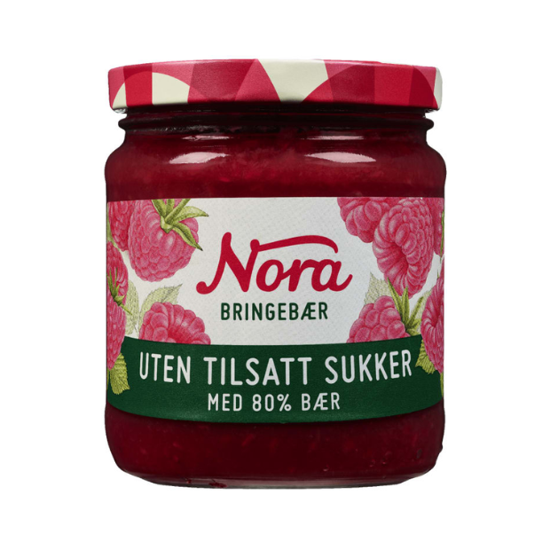 Raspberry Jam 80% No Added Sugar 275g Nora | Raspberry Jam | Dessert Topping, Fruit sauces, No sugar jam, Raspberry Jam | Nora