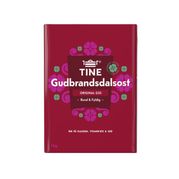 Gudbrandsdalen Cheese G35 1kg Tine | Brown Cheese | All season, Brown Cheese, Cheese, Cheese and Dairy, lightning-deal, Snacks | Tine