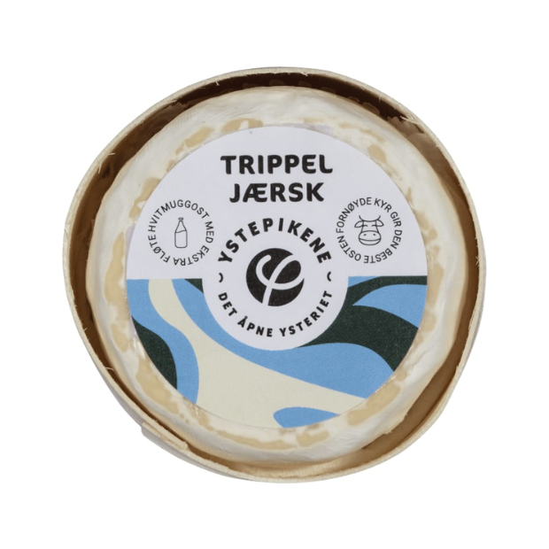 Triple Jærsk 125g Ystepikene | White Mold Cheese | All season, Cheese, Cheese and Dairy, Party, White Mold Cheese | Ystepikene