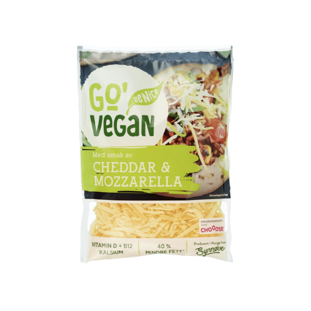 Go'Vegan Grated Cheddar & Mozzarella 200g | PLANT-BASED CHEESE ALTERNATIVE | All season, baking, Cheese, Cheese and Dairy, PLANT-BASED CHEESE ALTERNATIVE, Vegan | Go'vegan